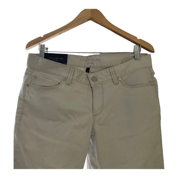 Ann Taylor denim pants Moderm boot Size 8 beige - Picture 3 of 16